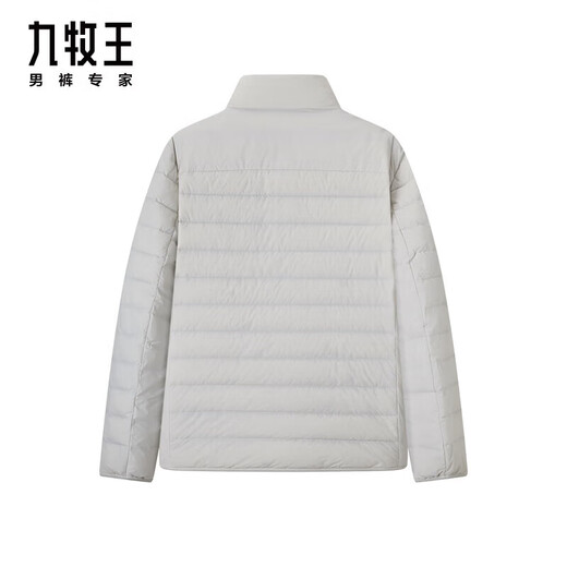 Jiumuwang counter model - high-quality goose down classic stand-up collar lightweight rib down jacket winter soft-pressed men's shopping mall same model beige slim version AK5DW2527 4XL 185/108B (56) down filling capacity 99.0g