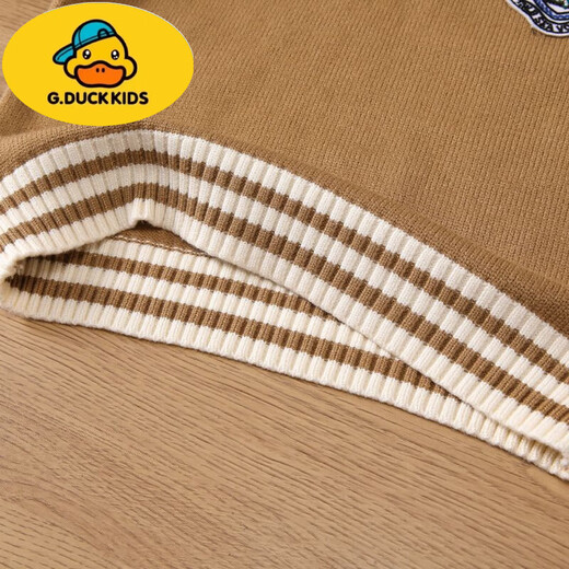 G.duck college style sweater for boys and girls in autumn and winter new style children's style children's fake two-piece sweater spring and autumn top shirt royal blue 140