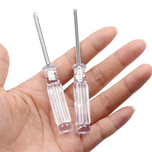 Crystal Screwdriver Transparent Environmentally Friendly Cross Slotted Small Screwdriver Electrical Accessories Tool Hot Selling 1 Cross Head
