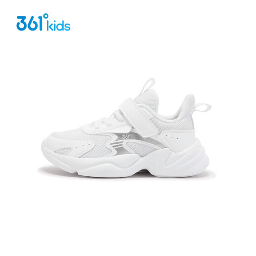 361 Shopping Mall Same Style Children's Shoes Men's Shoes Sports Shoes 2026 Spring New Children's Velcro Casual Shoes 361 Degree White Size 27.5