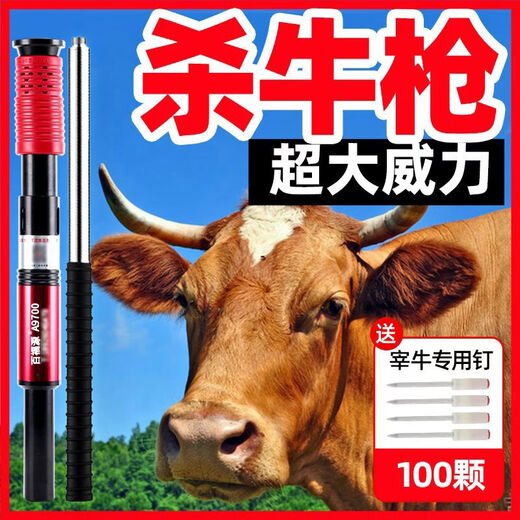 CLCEY slaughters cattle and shoots nails, slaughters pigs, slaughters cattle, kills cattle, special ceiling cannon for nailing, super powerful cattle slaughtering, free 200 powerful nails