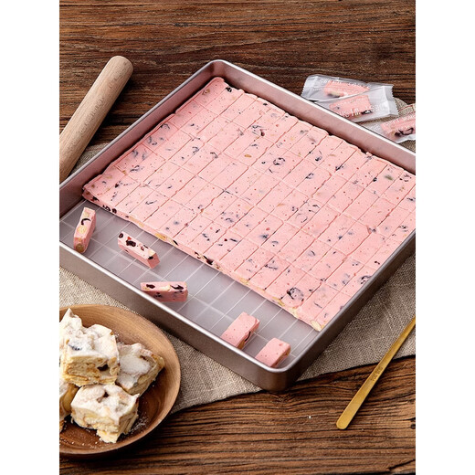 Fantasy snowflake pastry mold plate, non-stick household nougat cooling and shaping baking pan material, full set of baking tool set, 5 random snowflake pastry machine sealing bags (at least 500 pieces)