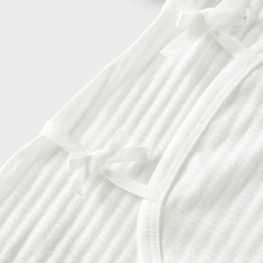 Tongtai (TONGTAI) baby short-sleeved jumpsuit summer pure cotton newborn clothes newborn baby butterfly jacquard rompers white 52cm