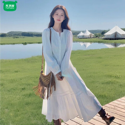 Wooden house parent-child clothing 2026 autumn mother-daughter clothing fashionable western dress family of three autumn clothing vest French women's long skirt brown vest 100 girls