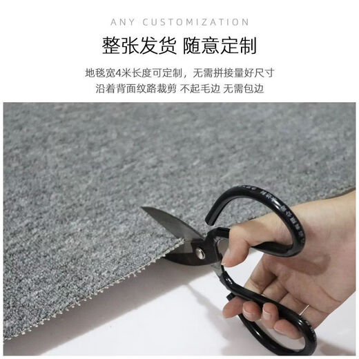 Wing Fantasy Office Billiard Hall Carpet Large Area Fully Covered Conference Room Exhibition Hall Hotel Workwear Live Broadcast Room Commercial Smoke Gray 4 Meters Wide x 25 Meters Long (Pumi)