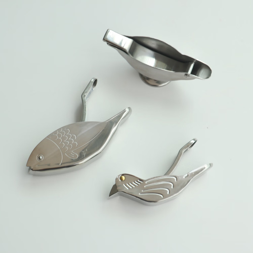 Pupan 304 stainless steel juicer bird fish type lemon juicer household manual fruit juicer lemon squeeze lemon slice juicer + bird shape with base