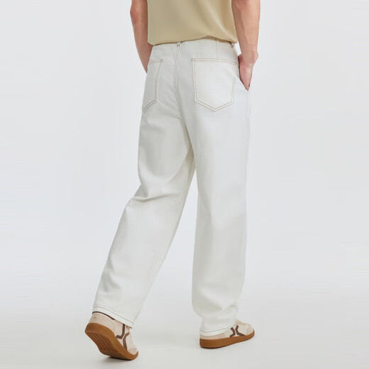 Jiumuwang Shopping Mall Same Style Casual Pants Men's Pants 26 Spring and Summer New Fashion Series Loose Scimitar Pants JX Loose Version + Fresh White + CP16V12435 33 Sizes 175/84A (2.55) Foot 85cm