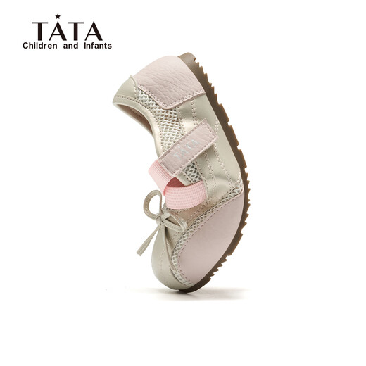 TATA children's shoes, girls' leather shoes, spring new soft-soled shallow shoes, little girls' shoes, TT6139 pink 27