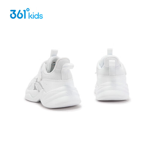 361 Shopping Mall Same Style Children's Shoes Men's Shoes Sports Shoes 2026 Spring New Children's Velcro Casual Shoes 361 Degree White Size 27.5