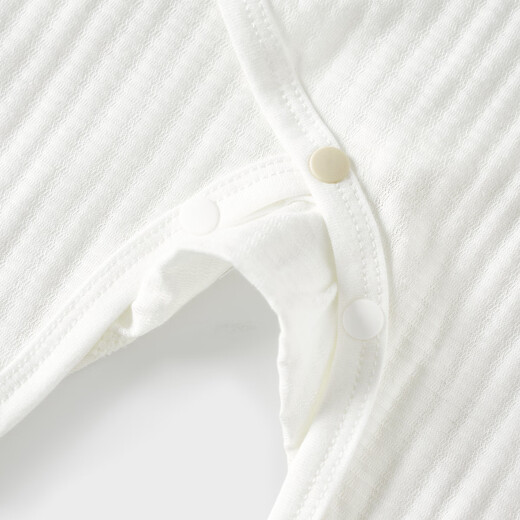 Tongtai (TONGTAI) baby short-sleeved jumpsuit summer pure cotton newborn clothes newborn baby butterfly jacquard rompers white 52cm