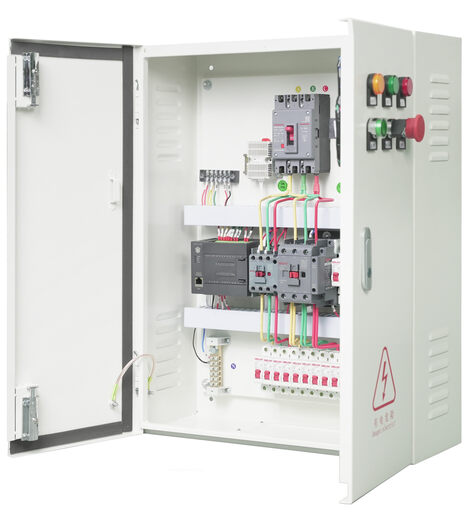 LED display smart distribution box PLC smart distribution cabinet indoor and outdoor timing central control milky white PLC30KW 650x500x200mm