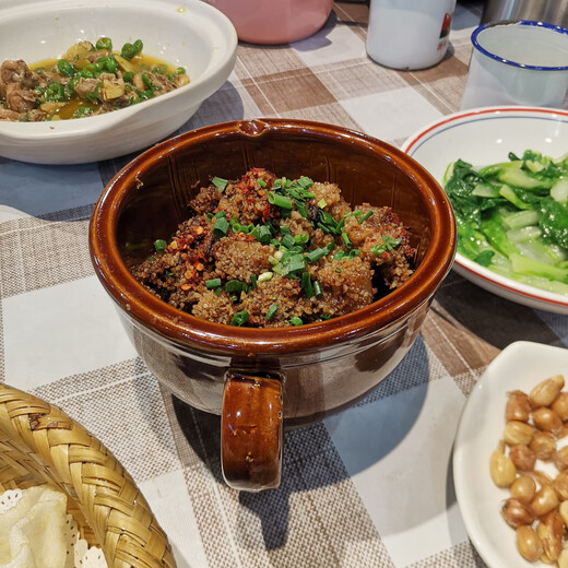 Tuojin Japan imported high-quality Hunan dish, eggplant, pepper, preserved egg, tea bowl, hand-pounded ginger, garlic, peanut grinding, bluestone bowl set