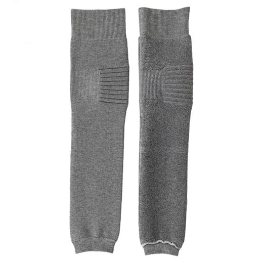 Shijanu's new thickened terry knee socks for women, autumn and winter high-top over-the-knee anti-slip stockings XC2413 wool socks set_black 1 pair one size