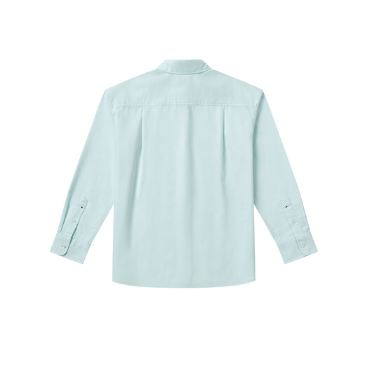 HAZZYS women's 26 spring new PHIZ series commuting loose plain long-sleeved shirt for women ASCSK1DAX01 light blue LL M (160/84A 38)