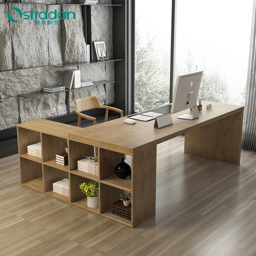 OSTRADAN solid wood boss desk designer creative single office computer desk office desk desk with drawer private customization contact customer service