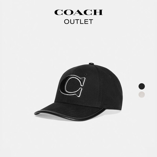 COACH gift outlet baseball cap sun visor for men and women, black M/L