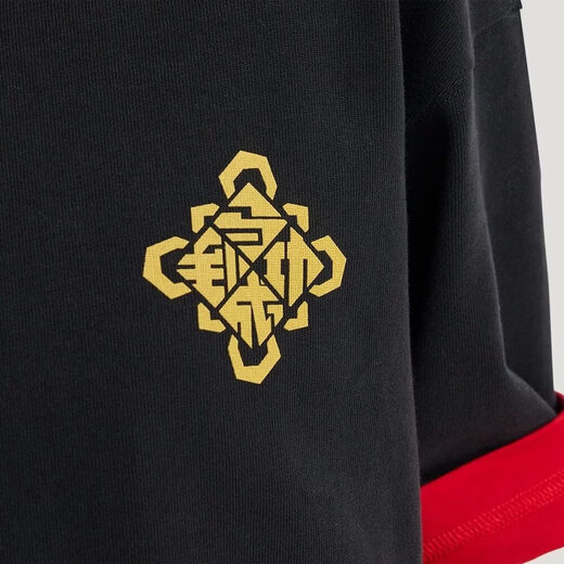 Мужская и женская футболка Adidas с короткими рукавами, весна 2026, новая спортивная одежда, удобная, дышащая, повседневная, модная, мужская с круглым вырезом и половиной рукавов KT0714, черный/чистый хлопок/год лошади, ограниченный выпуск XL/185/104A