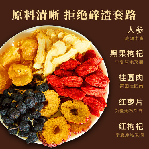 Reminiscing the Five Treasures of Jiangnan, Ginseng, Longan, Wolfberry Tea, Red Date, Healthy Tea Bag, Gift of Elderly Day, 150g