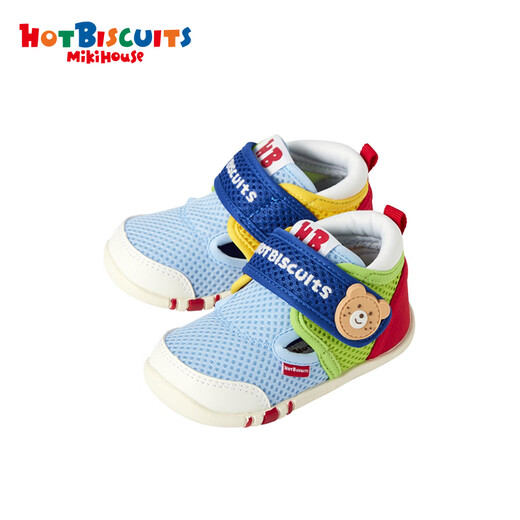 MIKIHOUSE children's sandals fresh color-blocked toe-toe toddler sandals anti-kicking foot protection HOTBISCUITS multi-color 13.5 (suitable for feet 13cm long)