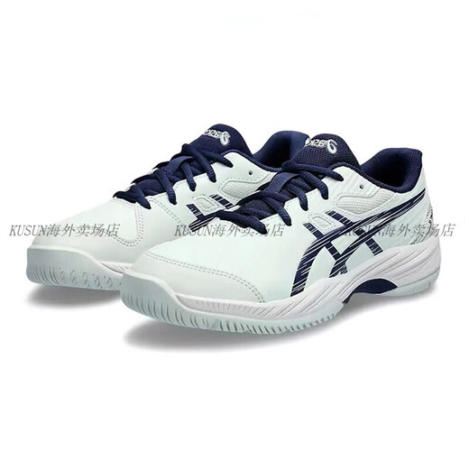 ASICS New Tennis Shoes Men's and Women's Youth Children's Indoor Sports Training Shoes Fencing Shoes 1044A077-104 White Blue Orange 32.5