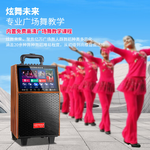 Xianfei square dance audio with display screen home square dance karaoke set karaoke machine wireless microphone pull rod home Bluetooth singing outdoor speaker Bluetooth version without microphone