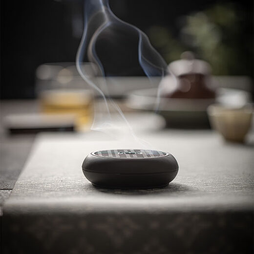 Shantou Lincun copper alloy love Chinese style incense burner office living room aromatherapy tray Ruyi love stove