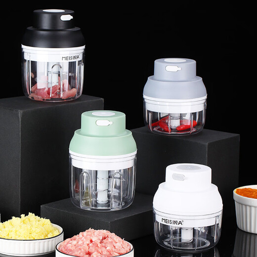 Pupan Electric Garlic God Tool for Minced Garlic, Pull, Press, Peel and Beat Garlic, Household Minced Garlic Crush, Stir, Cut, Garlic Beater, Small Small Power 15w (Green Small Cup 100ml This Model Only