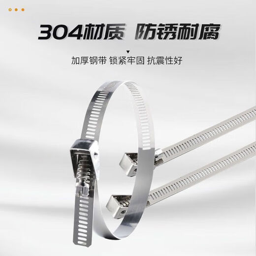 Xu ordered manufacturers to wholesale 10-pack of 304 quick-release ladder hose hoops, stainless steel live buckle cable ties, marine durable metal, 10 pieces/package, 400mm/root length 40cm