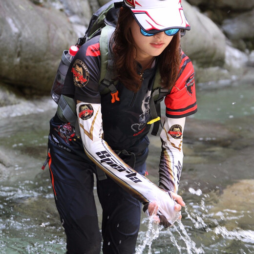 Ankylosaurus quick-drying short-sleeved men's summer stand-up collar half-sleeved clothes fishing sunscreen ice silk T-shirt ultra-thin, light, breathable and soft B2 pirate style L