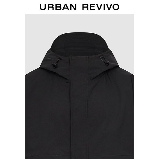 UR2026 spring new men's trendy outdoor hooded drawstring ultra-loose windbreaker UUV160010