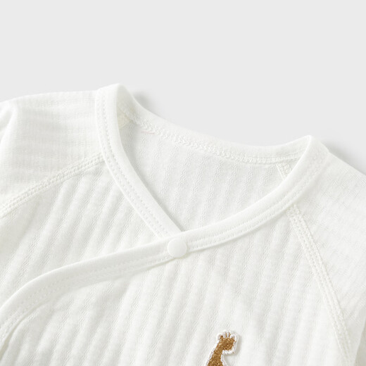 Tongtai (TONGTAI) baby short-sleeved jumpsuit summer pure cotton newborn clothes newborn baby butterfly jacquard rompers white 52cm