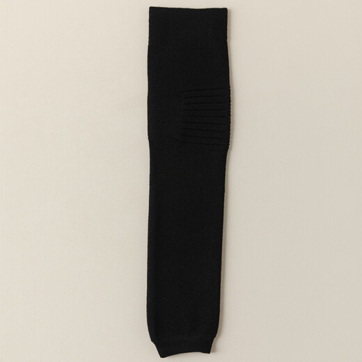 Shijanu's new thickened terry knee socks for women, autumn and winter high-top over-the-knee anti-slip stockings XC2413 wool socks set_black 1 pair one size