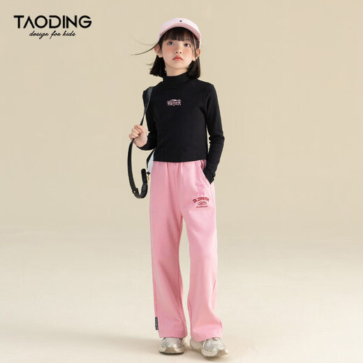 Taoding Taoding camiseta de manga larga para niñas primavera y otoño nuevos niños medianos y grandes retro versátil cuello alto estilo coreano camisa informal