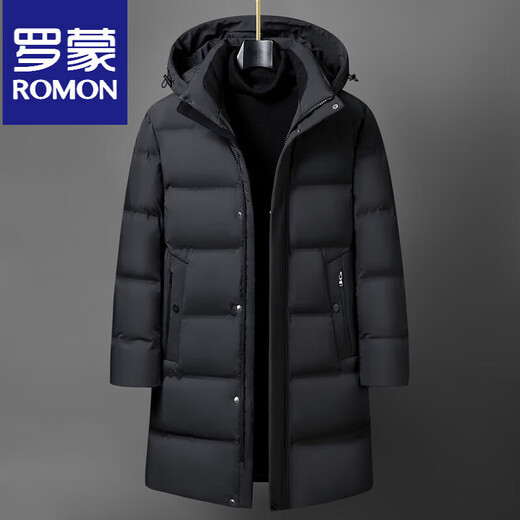 ROMON 2025, мужской пуховик средней длины, утолщенный, сверхтонкий, модный, модный, для папы, пуховик для дедушки среднего возраста, 6809-серый, M