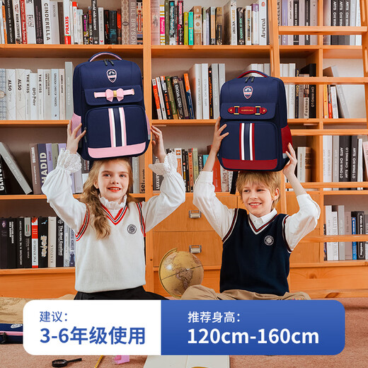 Ninth Castle primary school student schoolbag boy 1-3-6 grade backpack girl large-capacity backpack spine protection and burden reduction children's schoolbag