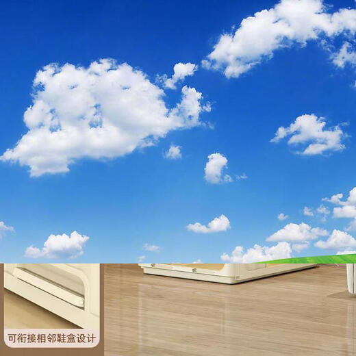 Yusenyi transparent shoe box storage box for home door multi-layer thickened folding shoe rack boot storage artifact shoe storage box cream single pack (open in one second) cream single pack (open in one second)