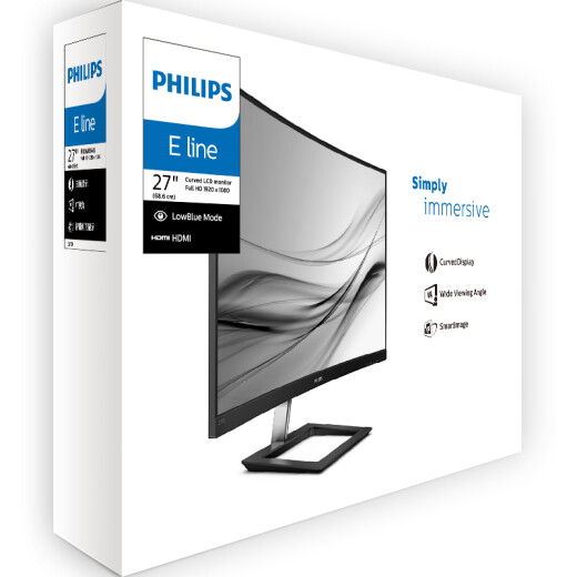 Philips 27-inch curved screen 1500R75Hz full HD HDMI interface home entertainment office computer monitor LCD display 271E1C
