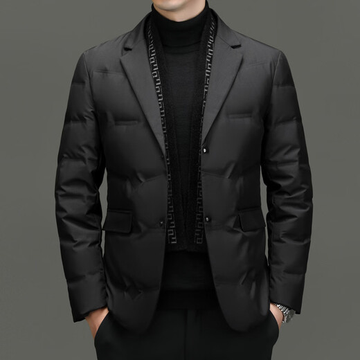 MAGIOPY легкий роскошный брендовый мужской пуховик костюм 2026 зима новый стиль среднего возраста модный повседневный теплый цельный синий XL 180