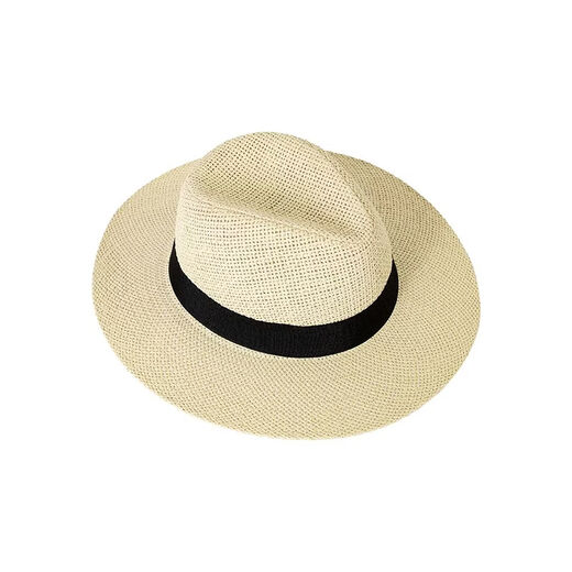 MIUGO Cuba Libre hand-knitted pull-straw Bana men's hat fashionable dockside holiday straw hat color knot M size suitable for head circumference 5658cm