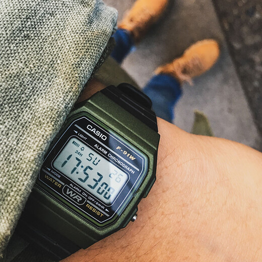 Casio Watch Fashionable Simple Retro Small Square Trendy Sports Versatile Electronic Watch Student Watch Examination Watch F-91WM-3A