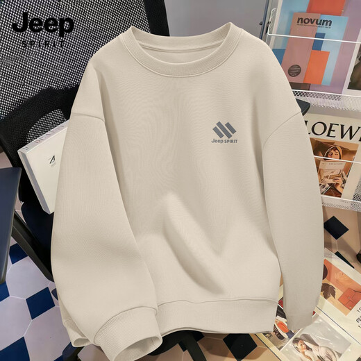 JEEP SPIRIT Jeep sweatshirt men's 2026 new simple fashion design men's tops spring and autumn round neck jacket men's style