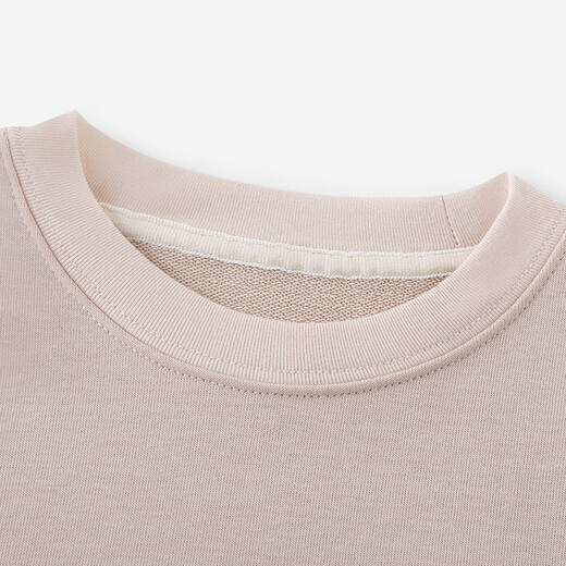 YEEHOO haute couture series children's T-shirt girls long-sleeved round neck top spring and summer new casual versatile cartoon light khaki 80 cm