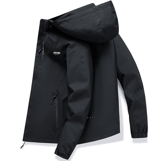 Jeep Spirit Jeep Jacke Herrenjacke Tops Herbst und Winter Dünne neue, feste Farbe Trendy mit mittleren und jungen Kapuzenjacke mit Kapuze-Hemd A655-6628 Dunkelblau XL (126jin [Jin ist gleich 0,5 kg] -140jin [Jin ist gleich 0,5 kg]))