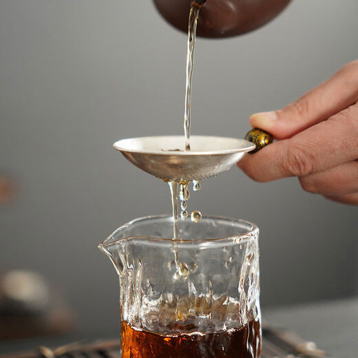 Yiji handmade lacquer sterling silver pure silver s999 tea filter tea drain office tea making artifact filter tea accessories sterling silver lacquer tea filter style 1