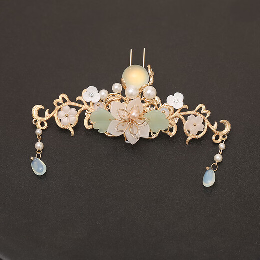 Meng Junchen Hair Crown Set Wei and Jin Ancient Style Hanfu Hair Accessories Long Tassel Hair Crown Hair Accessories Ancient Hanfu Tiara Style 1