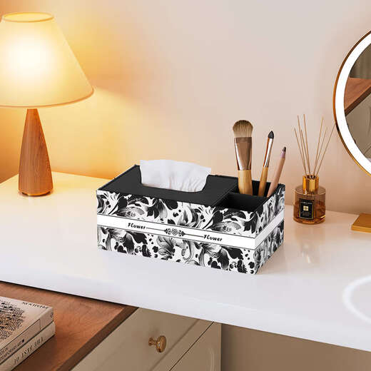 Yusenyi level tissue box for living room creative coffee table remote control storage box new style napkin paper box ZJS+27 double grid