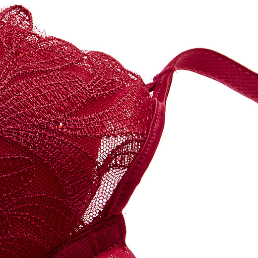 Wacoal Thin Gorgeous Embroidered Gathered Soft Wire Ring Bra for Women WB30A6 Crimson 70C
