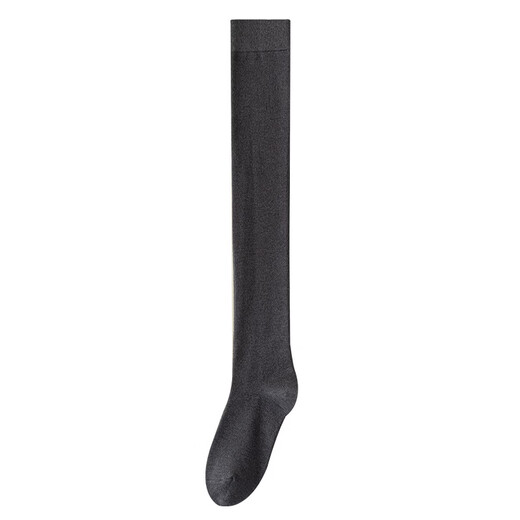 Carefully selected double-needle over-the-knee cashmere socks, anti-pilling, warm, fashionable and versatile for autumn and winter, H-811 black, one size fits all