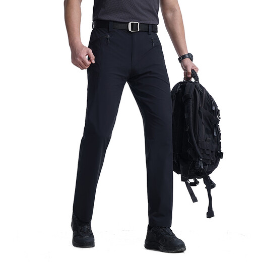 Longya Hidden Thunder Lightweight Tactical Slim Pants Men's Commuting Pants Daily Commuting Business Versatile Casual Outdoor Extreme Night Black 28 170/86B 141-155Jin Jin is equal to 0.5 kg