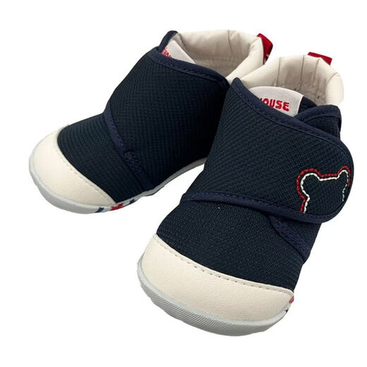 MIKIHOUSE Toddler Shoes Mickey House Bear Embroidery Beginner Shoes (11.5cm-13.5cm) Shoes Direct Shipping from Japan Beige (09) 12cm